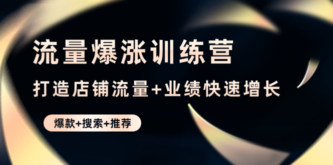 流量爆涨训练营：打造店铺流量+业绩快速增长 (爆款+搜索+推荐)-1950项目|专注资源教程分享