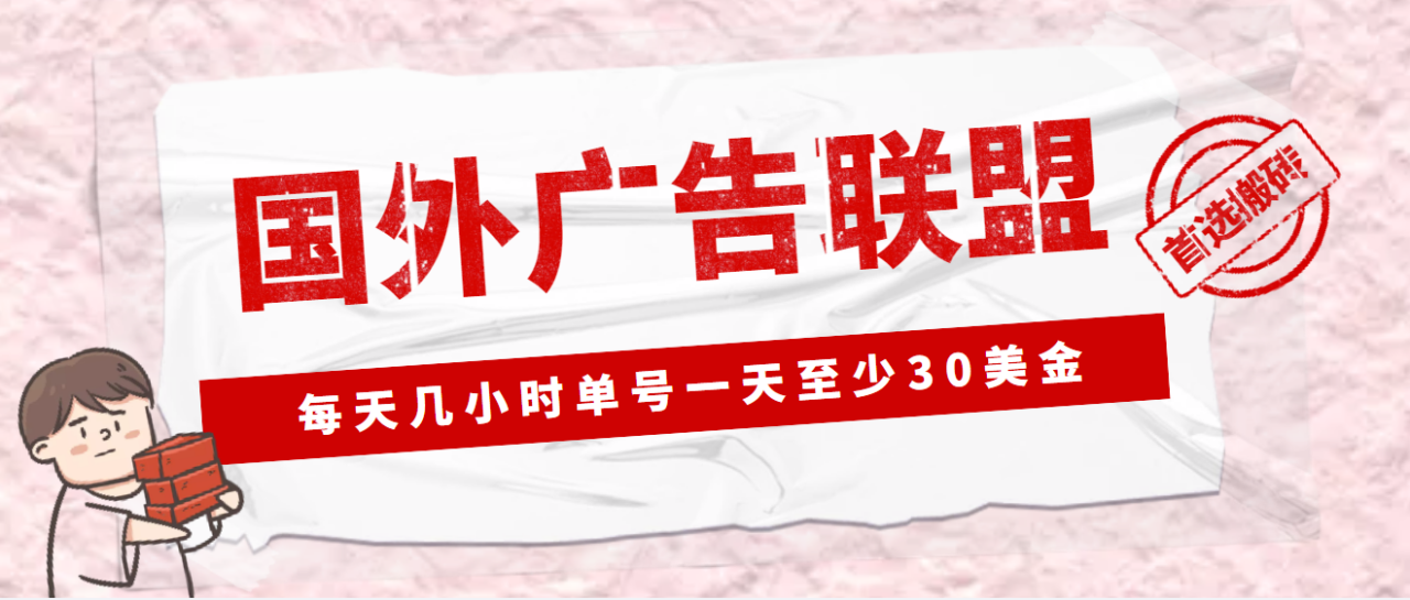 外面收费1980最新国外LEAD广告联盟搬砖项目，单号一天至少30美金(详细教程-1950项目|专注资源教程分享