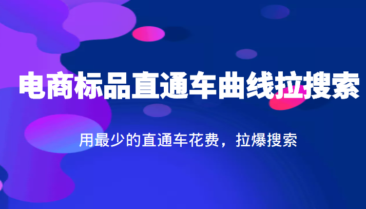 电商标品直通车曲线拉搜索，用最少的直通车花费，拉爆搜索-1950项目|专注资源教程分享