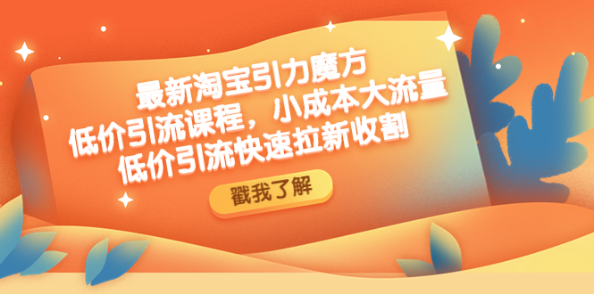 最新淘宝引力魔方低价引流实操：小成本大流量，低价引流快速拉新收割-1950项目|专注资源教程分享